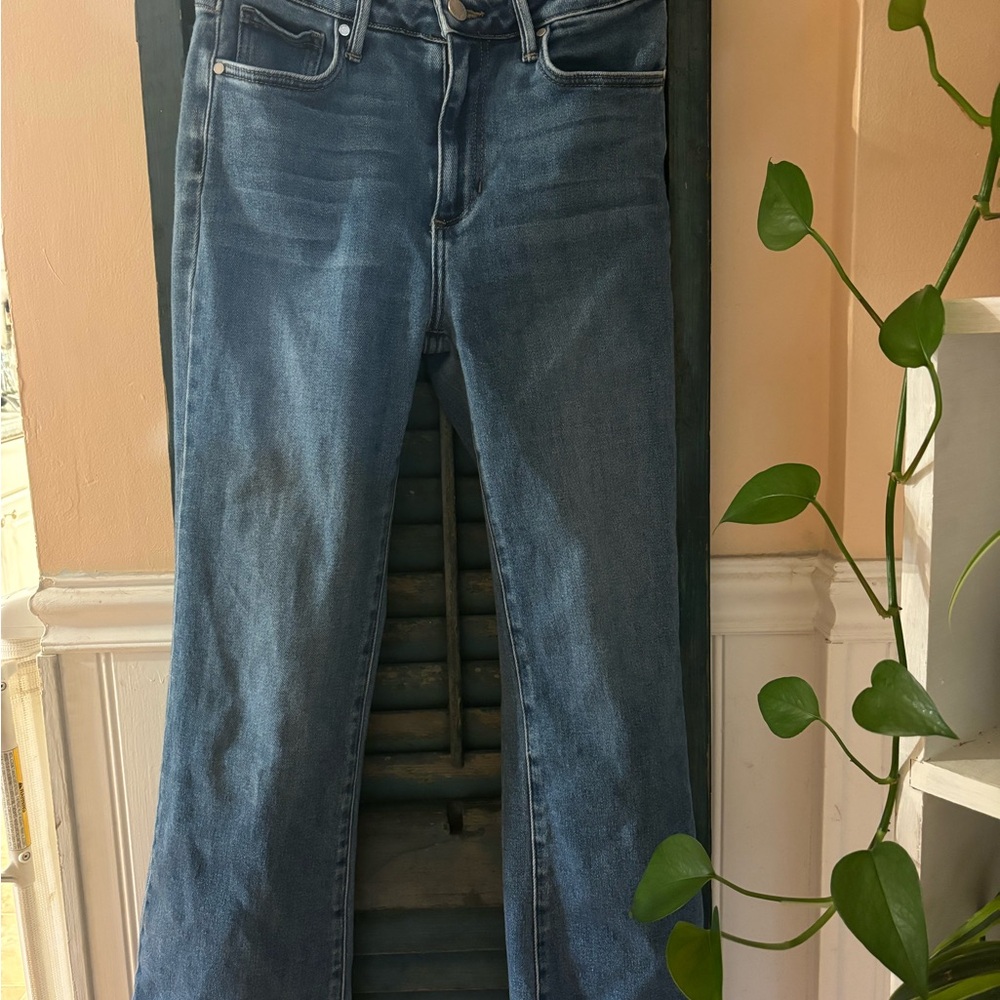 Just Black Blue Flare Wide Leg Jeans